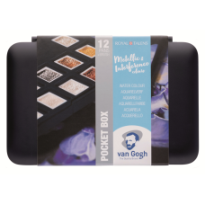 Набор акварельных красок VAN GOGH Pocket box SPECIALTY 12 кювет + кисточка, Royal Talens
