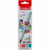 Набір лайнерів FINELINER Light, Світлі кольори, 6 кол Bruynzeel (60241306)