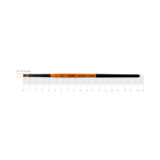 Кисть Синтетика плоская, FLAME 1368F, №0, кор ручка ROSA 1368F0