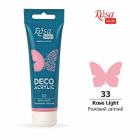 Акрил для декора, Розовый светлый, матовый, 75 мл, ROSA TALENT