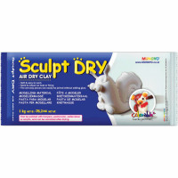 Масса для моделирования, белая, самозастывающая, 1кг Sculpt Dry'', MUNGYO (MW1000)