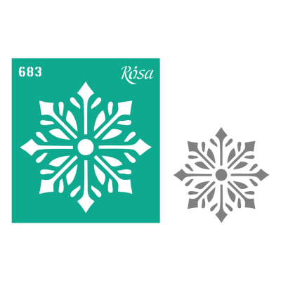 Трафарет многоразовый самоклеющийся, №683, 9х10см, серия Новый год, ROSA Talent