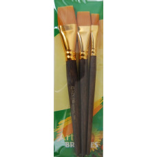 Набір пензлів 7064, синтетика плос, 3 шт, KOLOS