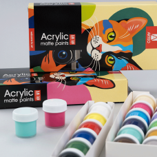 Набор акриловых красок ColorCat матовый 18x10мл Arteo