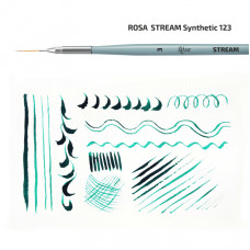Кисть синтетика круглая, лайнер, STREAM 123/5, № 1, к.р. кисть ROSA (18812351)