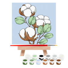 Набір, картина за номерами, „Бавовна“, 15х15см, з мольбертом, ROSA START