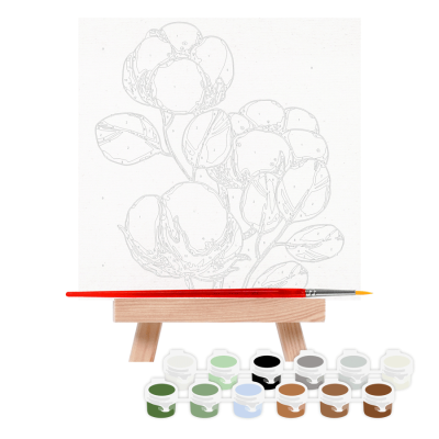 Набір, картина за номерами, „Бавовна“, 15х15см, з мольбертом, ROSA START