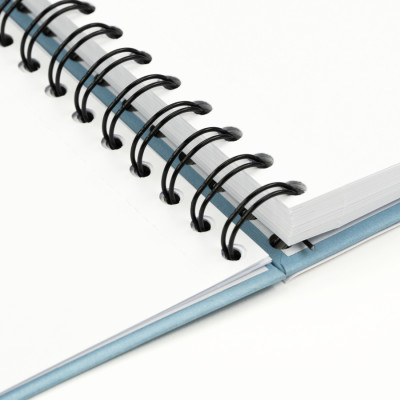 Блокнот на спіралі A5 (14,8х21см), 100г/м2, 80л, блакитний, ROSA Studio