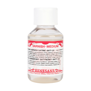 Лак дамарний сатиновий з захистом від УФ, 100 мл, Renesans