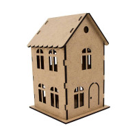 Заготовка „Домик 3Д“, ДВП, 12,5х12,5х20см, ROSA TALENT (4801539)