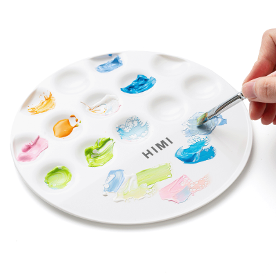 Палитра пластиковая 18х18см, круглая, HIMI