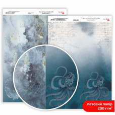 Бумага двусторонняя матовая, дизайнерская „Ocean Dreams“ 6, 21х29,7 см, 200 г/м2, ROSA TALENT (5311161)