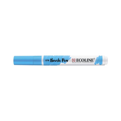 Ручка-кисточка Ecoline Brushpen (578), Небесно-голубая, Royal Talens