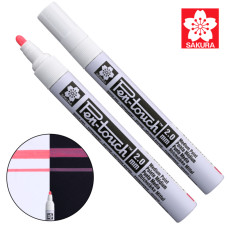 Маркер Pen-Touch Червоний, флуоресцентний, середній (MEDIUM) 2.0 мм, Sakura (XPFKA319)