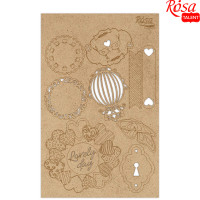 Чипборд для скрапбукинга Floral Poem 4, ДВП, 12,8х20 см, ROSA TALENT (94232088)