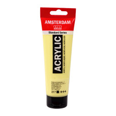 Краска акриловая AMSTERDAM, (217) Перм. Желтый лимонный светлый, 120 мл, Royal Talens