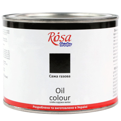 Краска масляная, Сажа газовая, 490 мл, ROSA Studio 325517