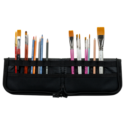 Пенал для пензлів чорний 20x25 см, DK ART