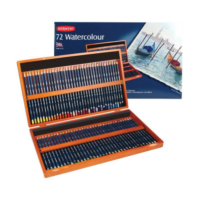 Набір акварельних олівців Watercolour, 72 кол., в дерев. коробці, Derwent