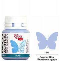 Акрил для декора, Голубая пудра, матовый, 20 мл, ROSA TALENT