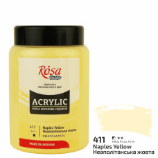 Фарба акрилова, Неаполітанська жовта, 400 мл, ROSA Studio (322419411)