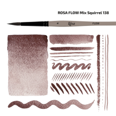 Кисть Микс белка круглая, FLOW 138, №5, к.р. ROSA
