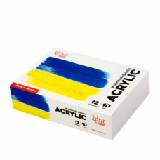Набор акриловых красок Ukraine 12x10 мл, ROSA START 322111009