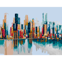 Набір-стандарт, картина за номерами, „Golden City“, 35х45см, ROSA START