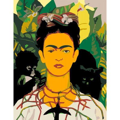 Картина по номерам акрил набор стандарт Фрида Кало ROSA START