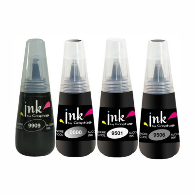 Набор спиртовых чернил для заправки маркеров, Essential colours, 25 мл, 4 шт, Graph'it