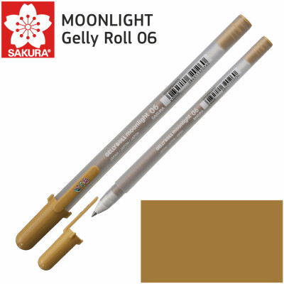 Ручка гелевая Gelly Roll MOONLIGHT 06, Жолтая охра, Sakura (XPGB06415)