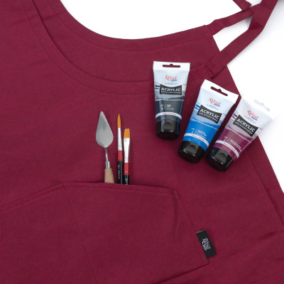 Фартук взрослый, 76*70 см, бордо, грета, ROSA Studio