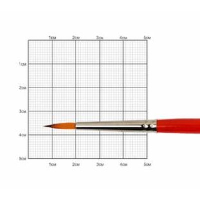 Кисть Синтетика круглая, Carrot 1097R, № 2, короткая ручка  KOLOS