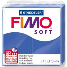 Пластика мягкая Fimo Soft Синяя блестящая, 57 г.