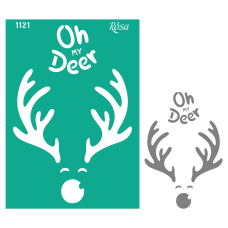 Трафарет многоразовый самоклеющийся, №1121, серия Новый Год, А4 (21х29,7см), ROSA Talent