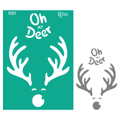 Трафарет многоразовый самоклеющийся, №1121, серия Новый Год, А4 (21х29,7см), ROSA Talent