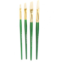 Набор кистей 7066, щетина плос, 4 шт, KOLOS