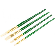 Набор кистей 7066, щетина плос, 4 шт, KOLOS