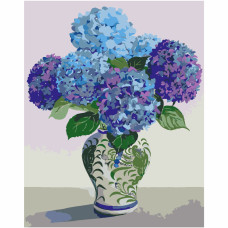 Картина за номерами набір-стандарт Сині гортензії ROSA START, 35х45 см