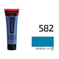 Фарба акрилова AMSTERDAM, (582) Марганець фталово-синій, 20 мл, Royal Talens