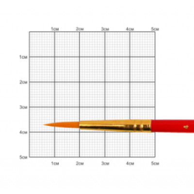 Пензель Синтетика кругла, № 4, коротка ручка ROSA START