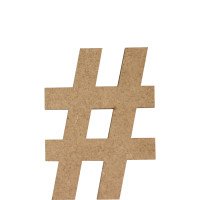 Заготовка знак # МДФ высота 10 см 5 шт ROSA TALENT