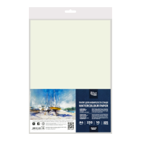 Папір для акварелі (пакет) А4 21×29,7 см 220 г/м² 10 арк середнє зерно ROSA Studio