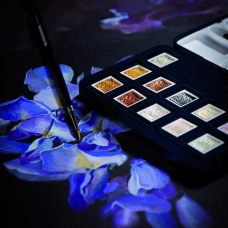 Набор акварельных красок VAN GOGH Pocket box SPECIALTY 12 кювет + кисточка, Royal Talens