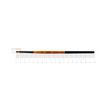 Кисть Синтетика плоская, FLAME 1368F, №00, кор ручка ROSA 1368F00