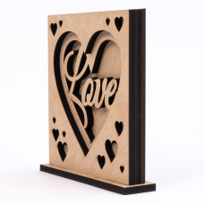 3D композиция „Love“ 3, МДФ, 14х14,5 см, ROSA Talent