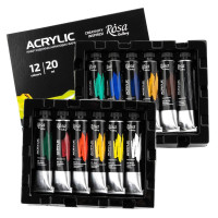 Набор акриловых красок 12х20 мл, блистер, ROSA Gallery