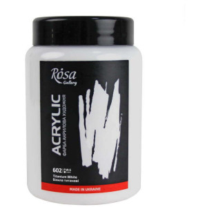 Фарба акрилова, Білила титанові, 400 мл, ROSA Gallery