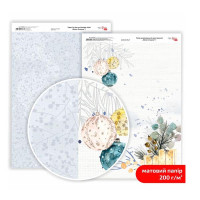 Бумага дизайнерская двухсторонняя матовая „Winter Dreamer“ 1, 21х29,7 см, 200 г/м2, ROSA TALENT