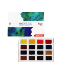 Набір акварельних фарб 16 кольорів ROSA Studio 340204